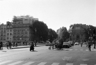 Saint-michel, photo argentique, noir et blanc, Paris