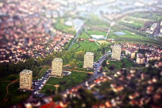 Tilt shift Tours , France